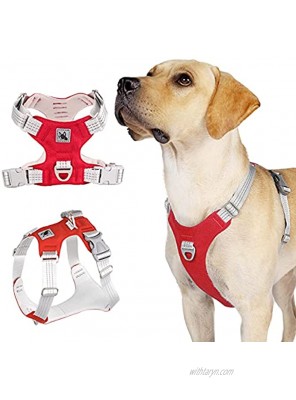 ACKERPET No Pull Dog Harness Reflective Small Puppy Harness Adjustable Pet Vest with Metal D Ring Easy Walk Dog Vest Harness for Small Medium Large Dogs Comfort Fit No Choke