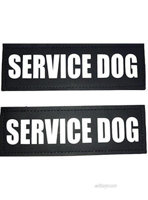 Albcorp Reflective Dog Patches with Hook Backing -Service Dog Service Dog In Training Do Not Pet Emotional Support Therapy Dog Best Friend In Training for Animal Vest Harnesses Collars Leashes