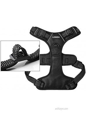Dog Harness Padded Adjustable No Pull Pet Vest Harness with Handle Front Clip Harness for Large Dogs Training or Walking Durable and No Choking Large
