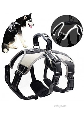 Mihachi Secure Dog Harness Escape-Proof Reflective Dogs Vest with Lift Handle for Training Outdoor Adventures