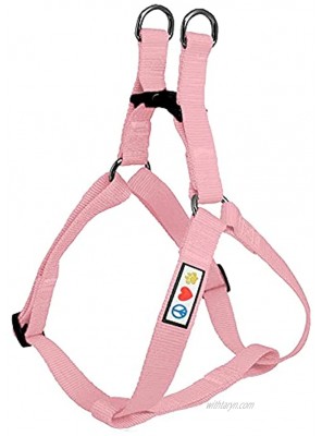 Pawtitas Pet Adjustable Solid Color Step in Puppy Dog Harness 6 feet Matching Collar and Harness Sold Separately