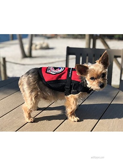 Premium Emotional Support Dog ESA Mesh Vest 18 22 Girth Red Includes 5 Federal Law ESA Handout Cards