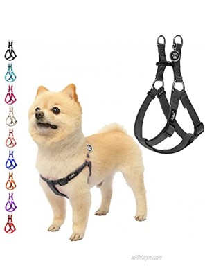 PUPTECK No Pull Dog Harness Soft Adjustable Basic Nylon Step in Puppy Vest Outdoor Walking with ID Tag