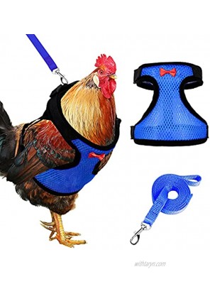 Adhafera Chicken Harness with Leash Upgraded Double Adjustment Chicken Harness and Leash Set for Hens Duck Goose Small Pet