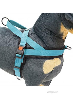 Adjustable and Comfortable Step in Pet Harness for Medium Dogs by OLEH-OLEH XS Blue+Black