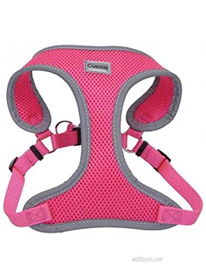 Coastal Comfort Soft Reflective Wrap Adjustable Dog Harness Neon Pink 5 8 x 19-23